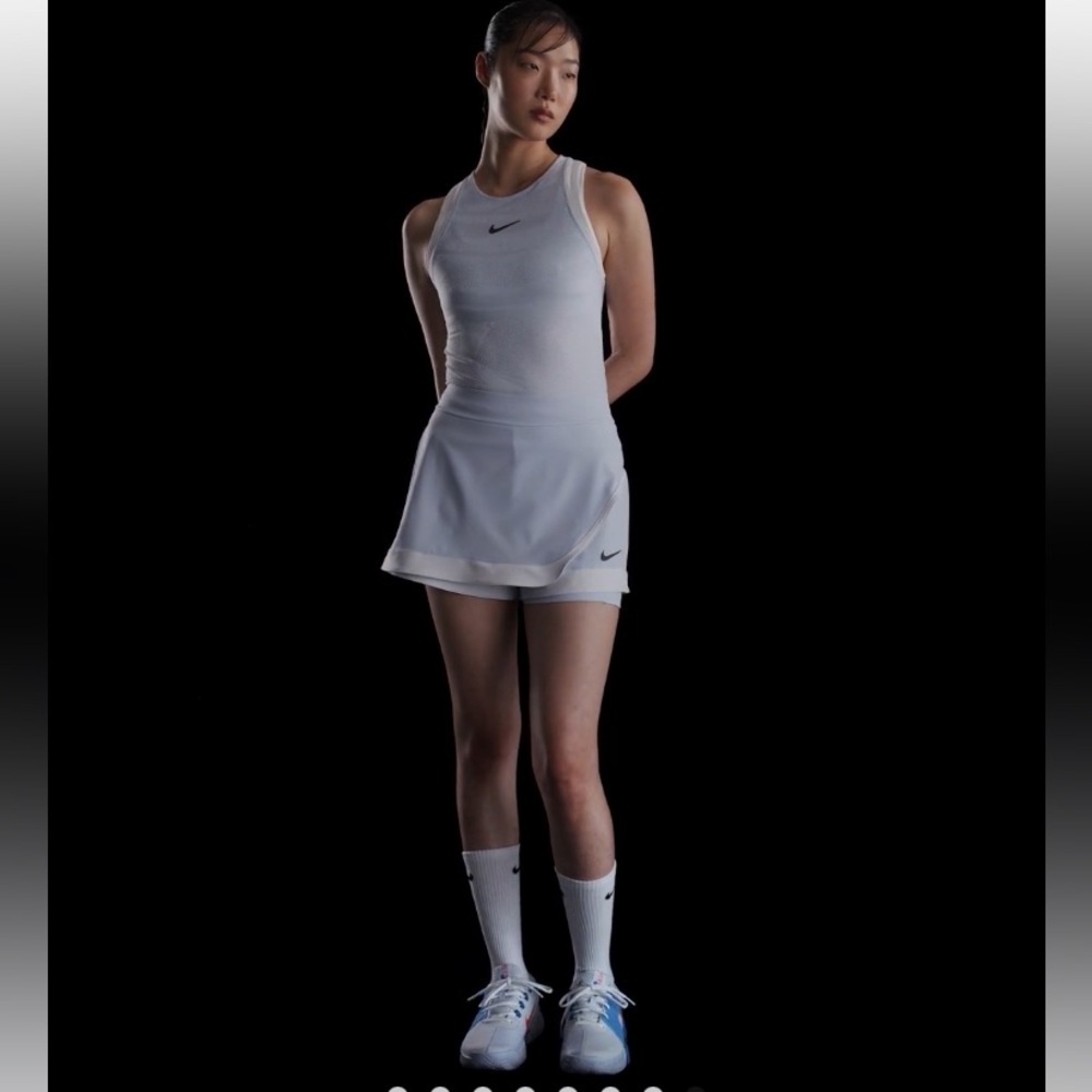 Nike Dri Fit white Court Tennis workout Skirt Wrap Skort Skirt S